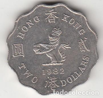 Monedas antiguas de Asia: HONG KONG - 2 DOLARES DE 1982 DE LA REINA ELISABETH II