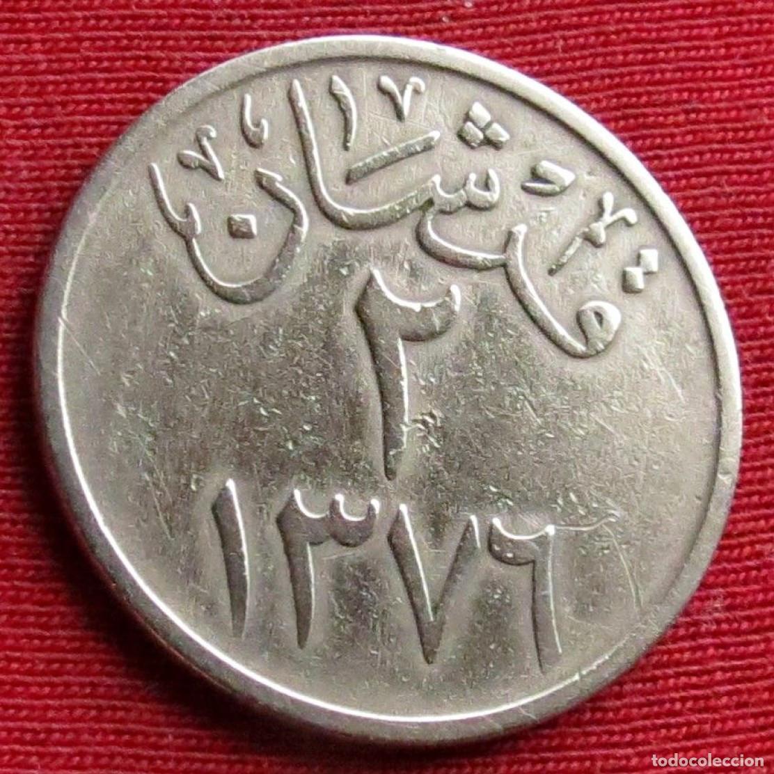 Monedas antiguas de Asia: Arabia Saudita 2 ghirsh qirsh 1957 / 1376 KM# 41 Lt 1543