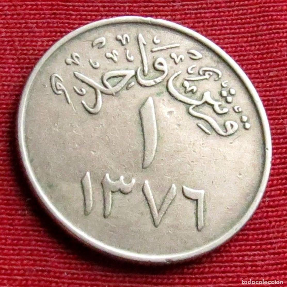 Monedas antiguas de Asia: Arabia Saudita 1 ghirsh qirsh 1957 / 1376 KM# 40 Lt 19
