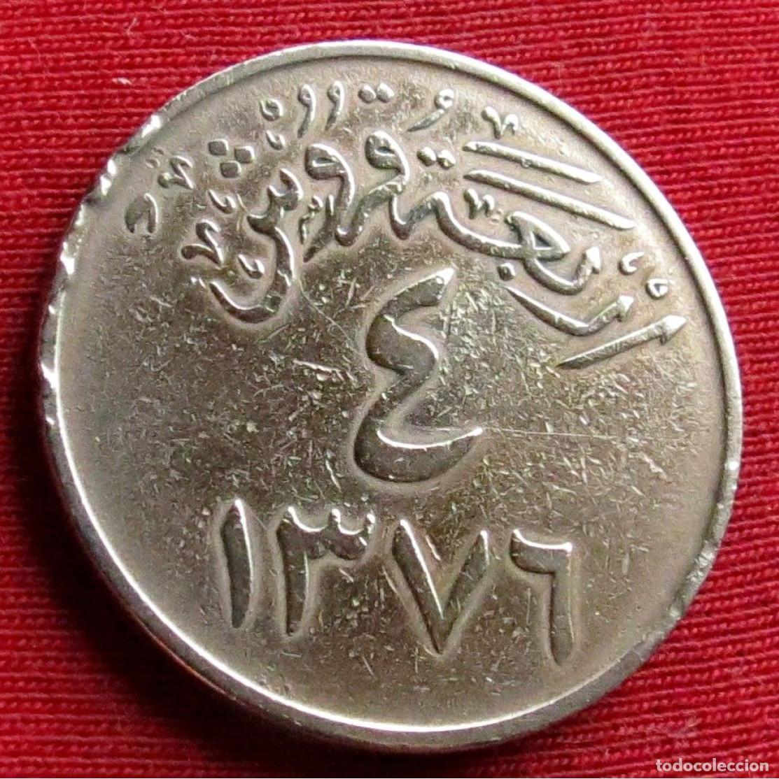 Monedas antiguas de Asia: Arabia Saudita 4 ghirsh qirsh 1956 / 1376 KM# 42 Lt 1042