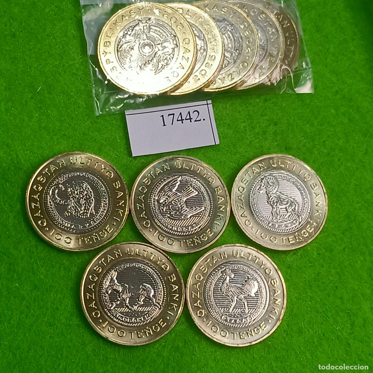Monedas antiguas de Asia: Kazajistan LOTE DE 5 MONEDAS , 100 tenge, 2025, bimetalicas, Kazajstan , 17442 2