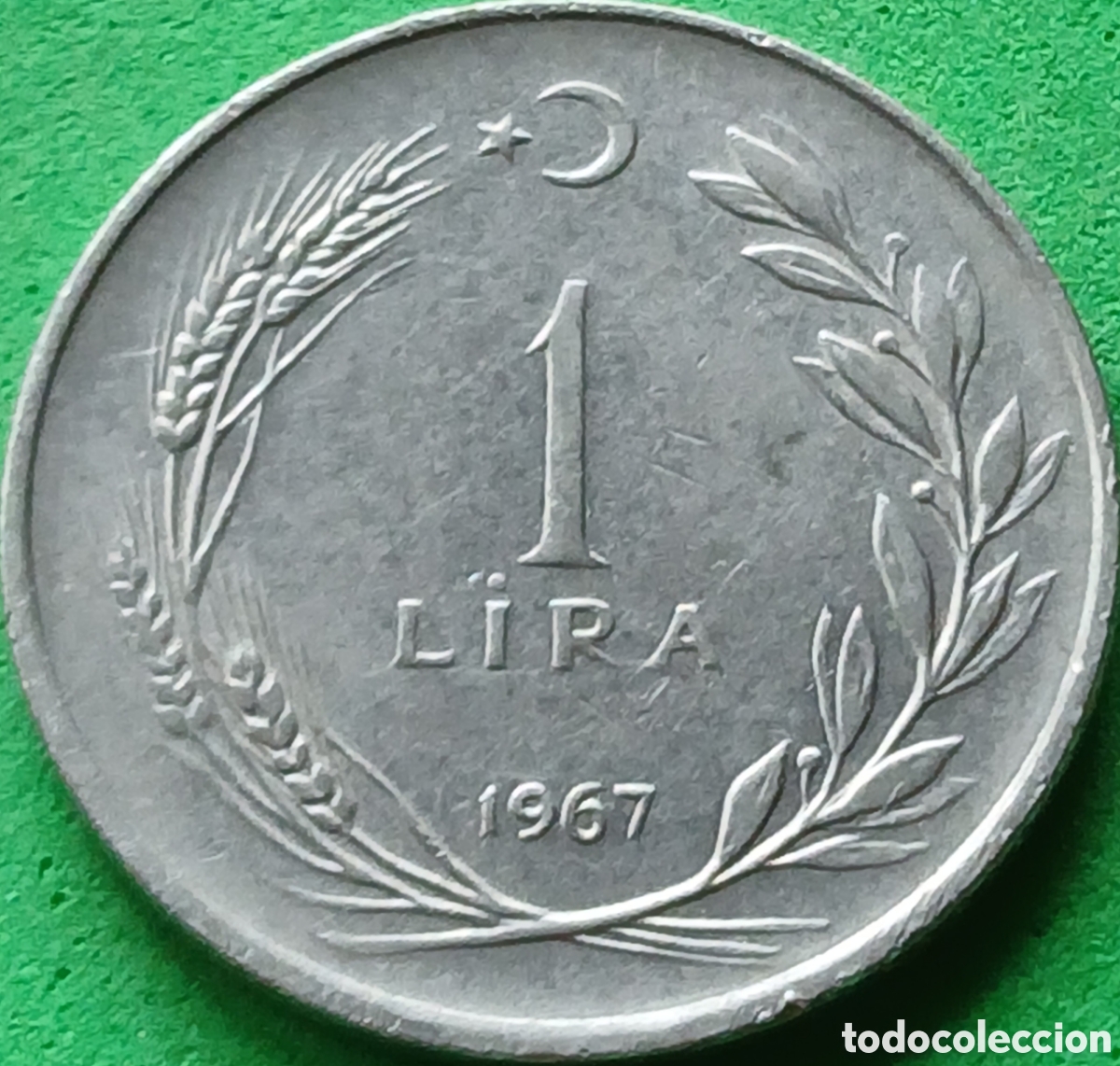 Monedas antiguas de Asia: Turqu&iacute;a 1 lira 1967 km#889a.2