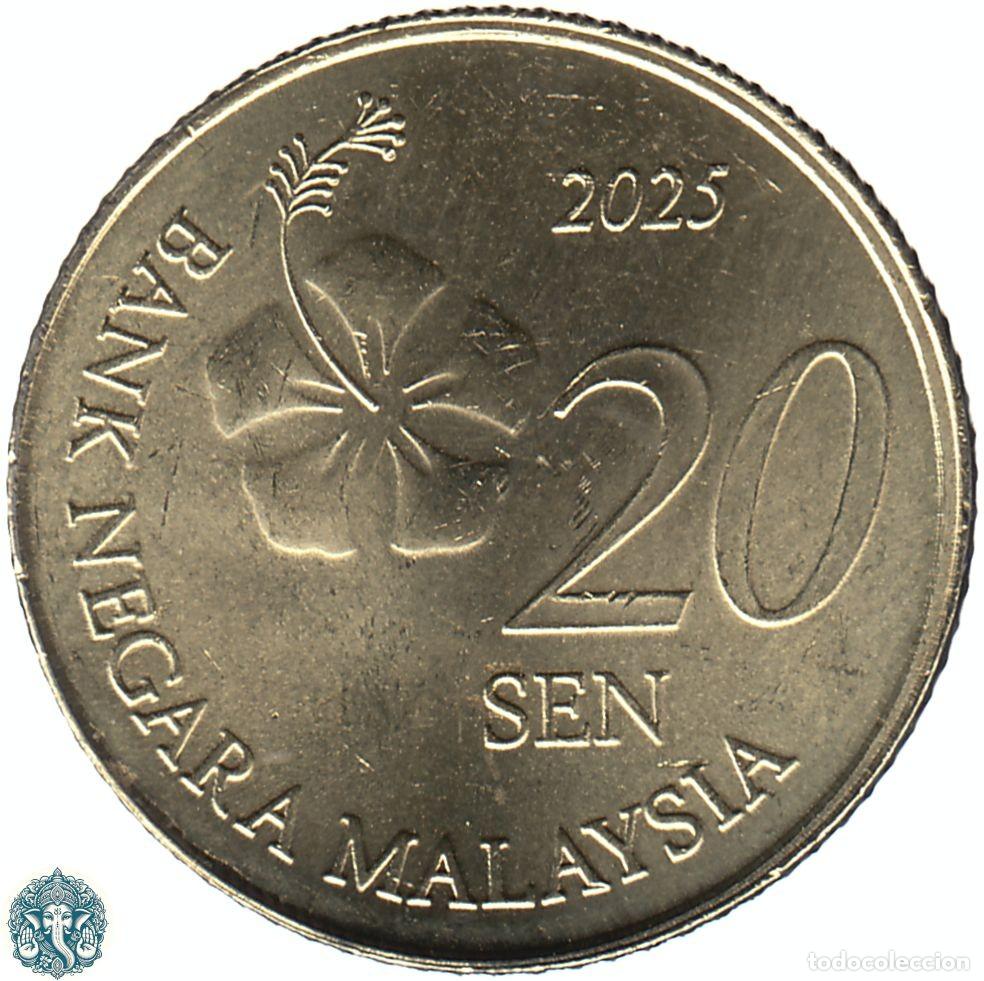 Monedas antiguas de Asia: MALASIA 20 Sen 2025 KM#203