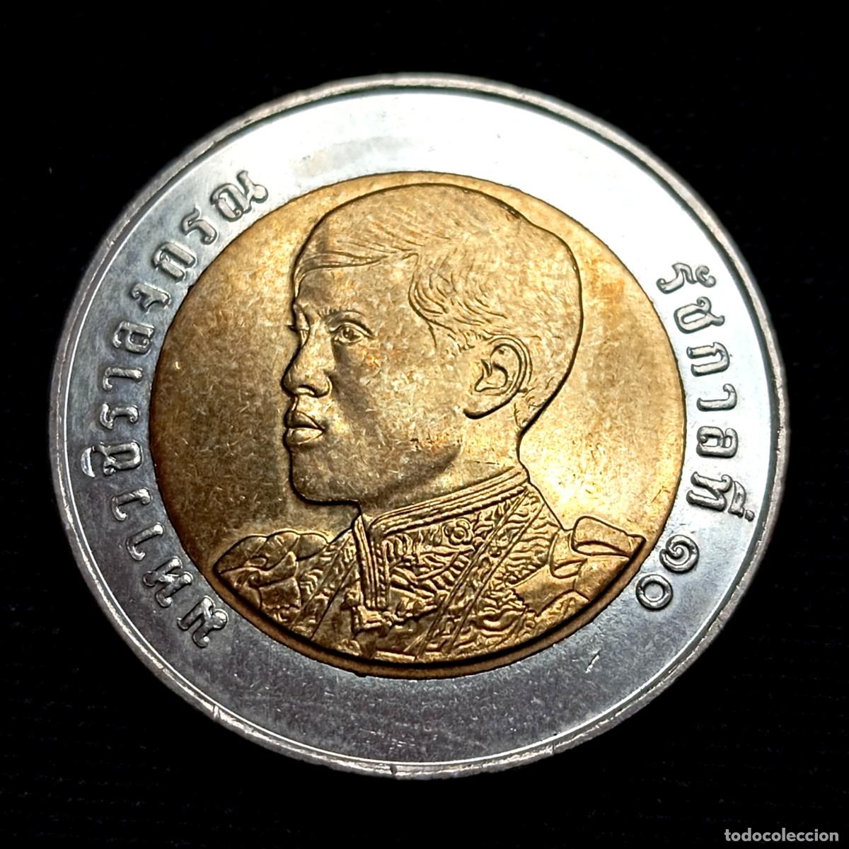 Monedas antiguas de Asia: ⚜️ BBE2 7. Tailandia. 10 baht 2018