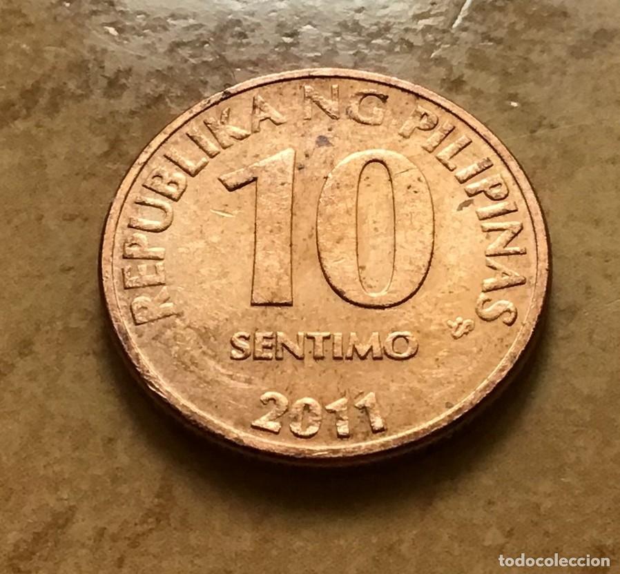 Monedas antiguas de Asia: 10 sentimo de Filipinas. A&ntilde;o 2011