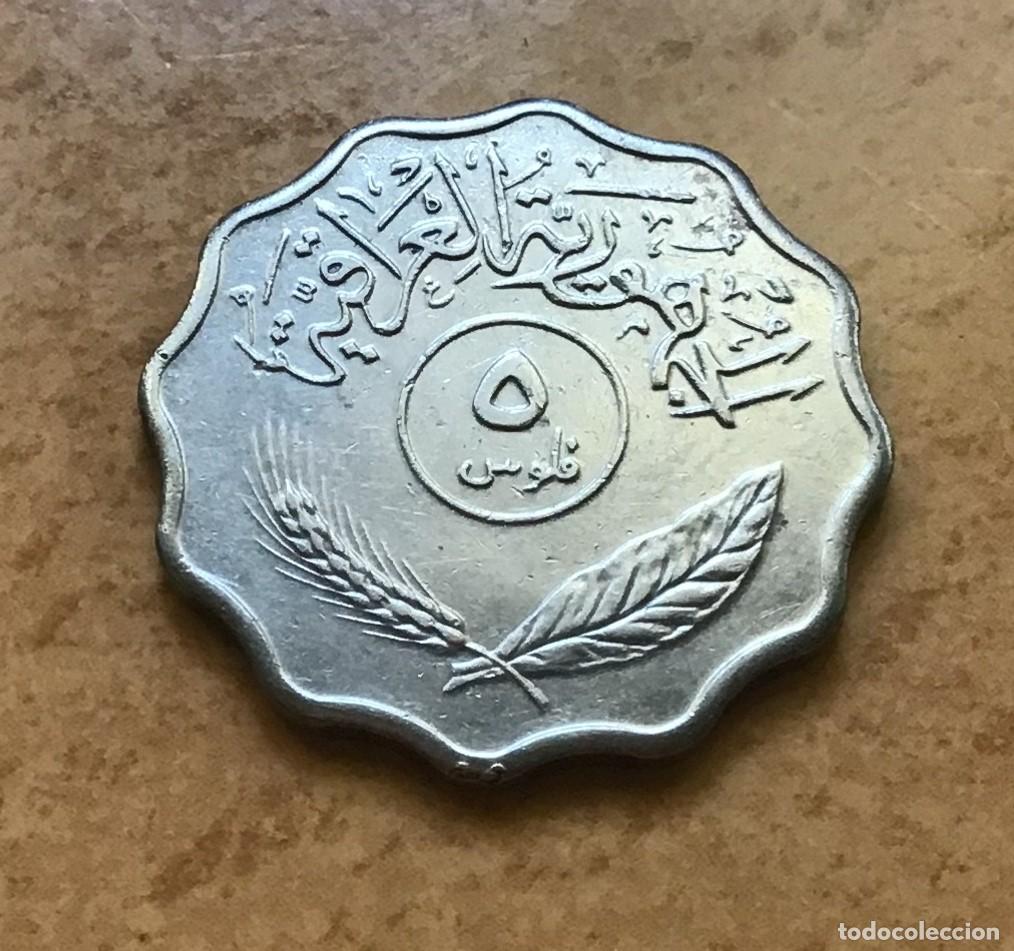 Monedas antiguas de Asia: 5 fils de Iraq (Irak). A&ntilde;o 1975