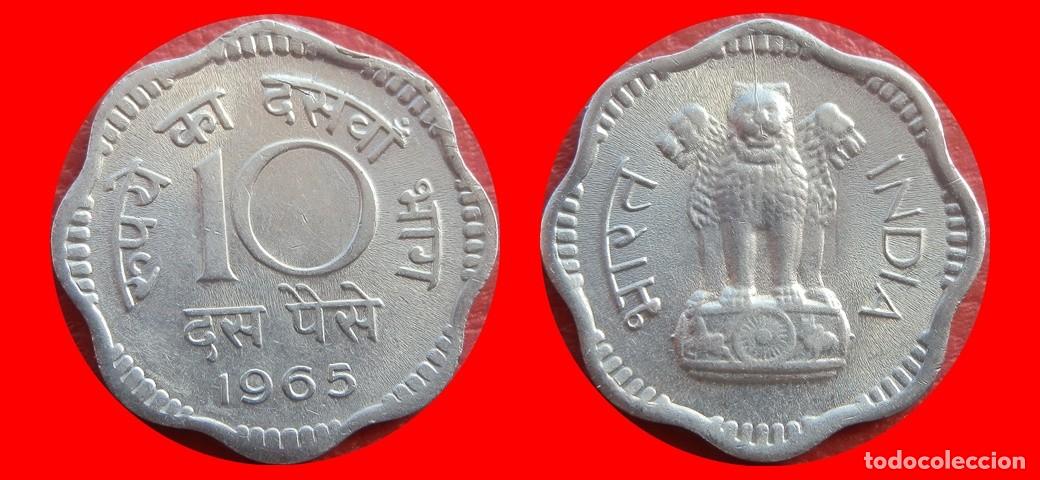Monedas antiguas de Asia: 10 PAISE 1965 INDIA-144737