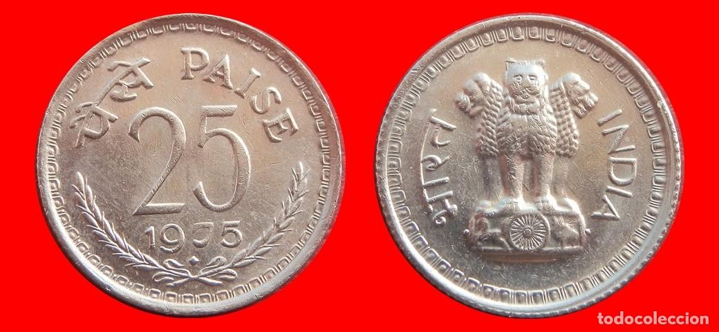 Monedas antiguas de Asia: 25 PAISE 1975 INDIA-144739