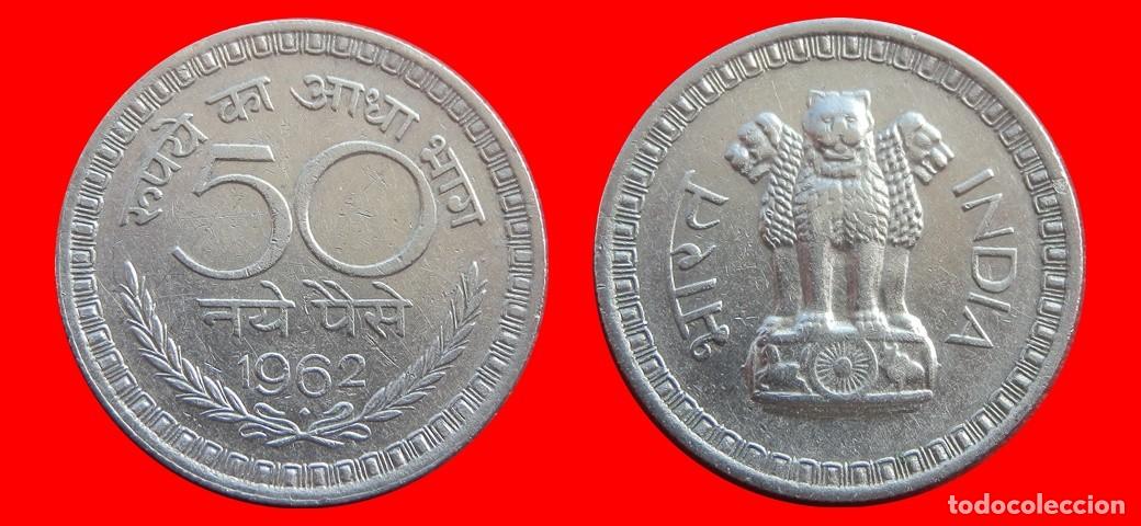 Monedas antiguas de Asia: 50 PAISE 1962 INDIA-144740