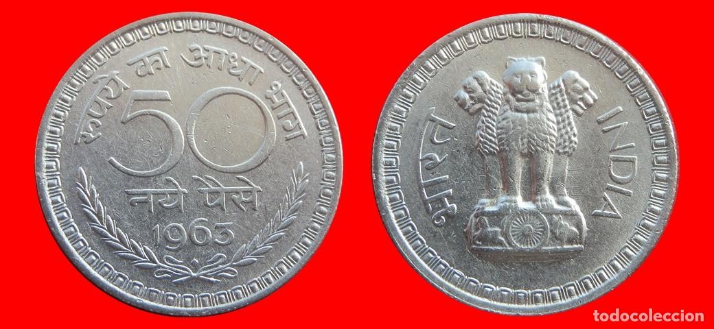 Monedas antiguas de Asia: 50 PAISE 1963 INDIA-144741