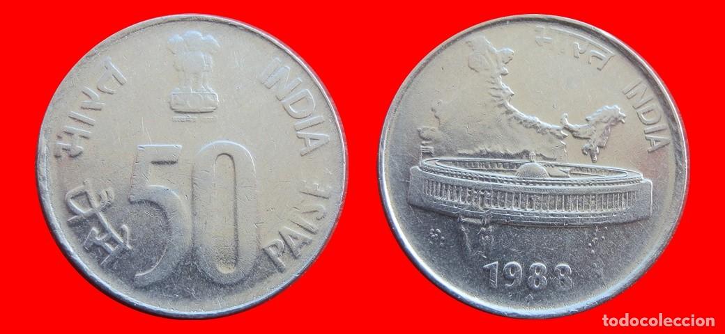 Monedas antiguas de Asia: 50 PAISE 1988 INDIA-144743