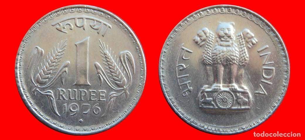 Monedas antiguas de Asia: 1 RUPIA 1976 INDIA-144745