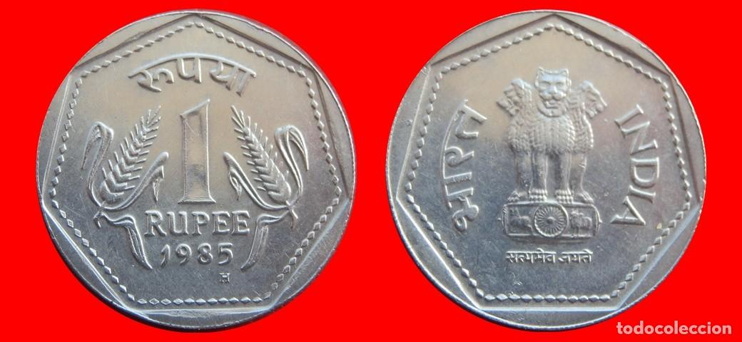 Monedas antiguas de Asia: 1 RUPIA 1985 INDIA-144746