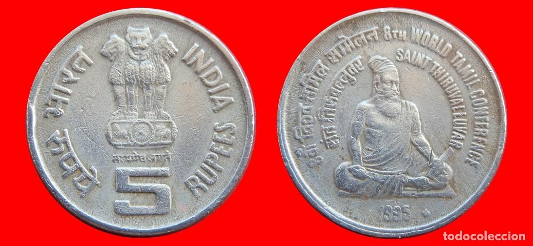 Monedas antiguas de Asia: 5 RUPIAS 1995 INDIA-144766