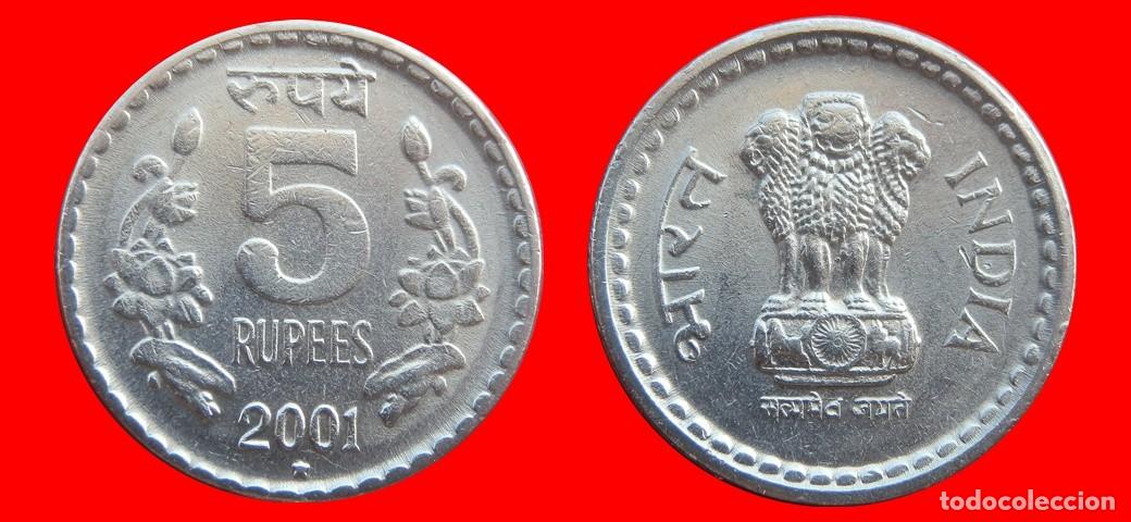 Monedas antiguas de Asia: 5 RUPIAS 2001 INDIA-144767