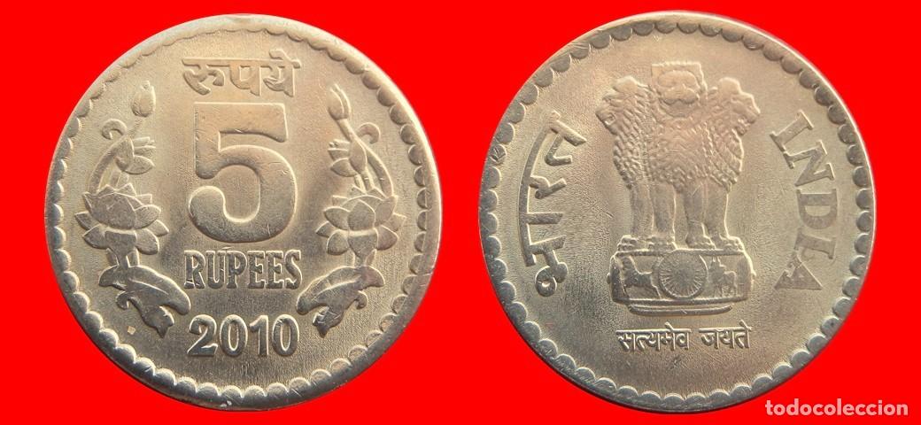 Monedas antiguas de Asia: 5 RUPIAS 2010 INDIA-144769