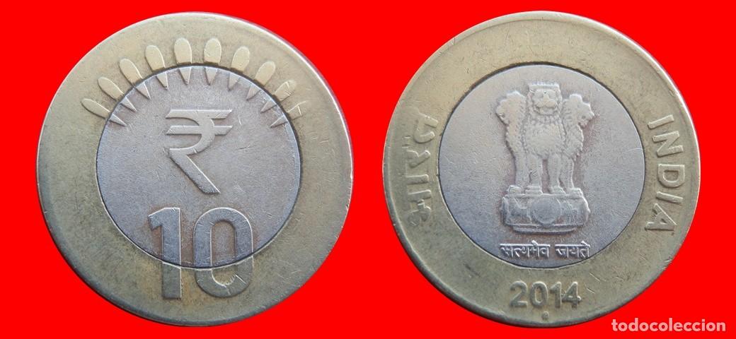 Monedas antiguas de Asia: 10 RUPIAS 2014 INDIA-144778