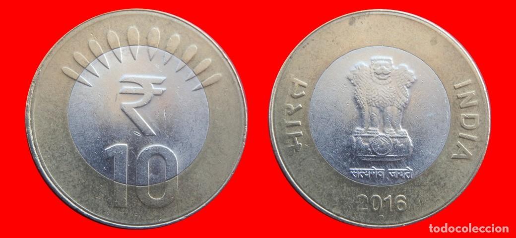 Monedas antiguas de Asia: 10 RUPIAS 2016 INDIA-144779