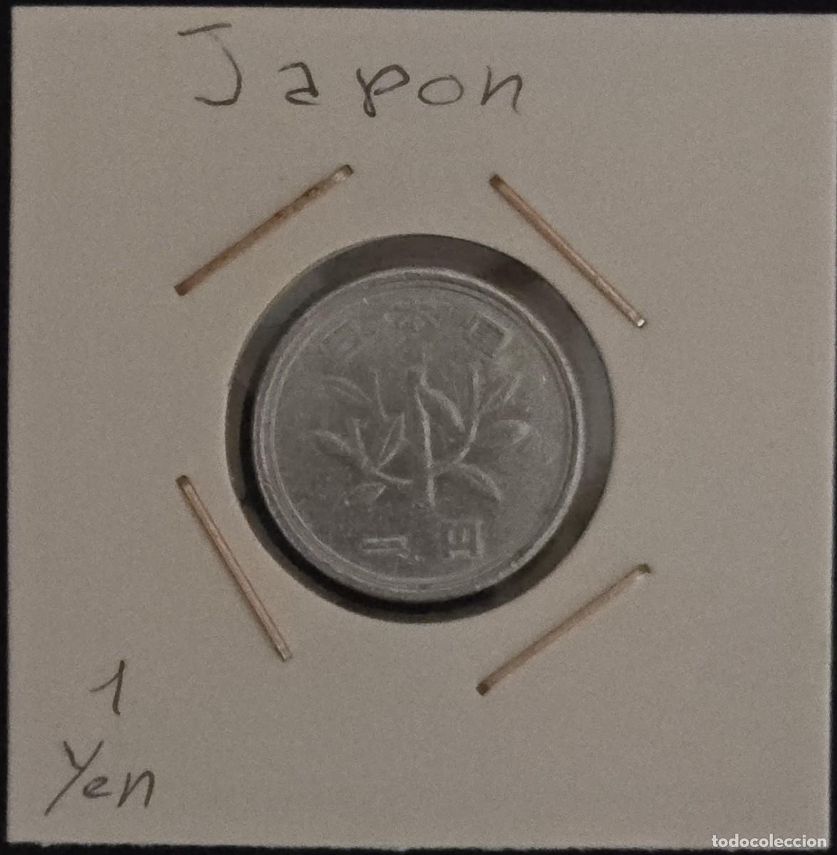 Moedas antigas da &Aacute;sia: MONEDA DE JAPON - 1 YEN - MONEDA ENCARTONADA