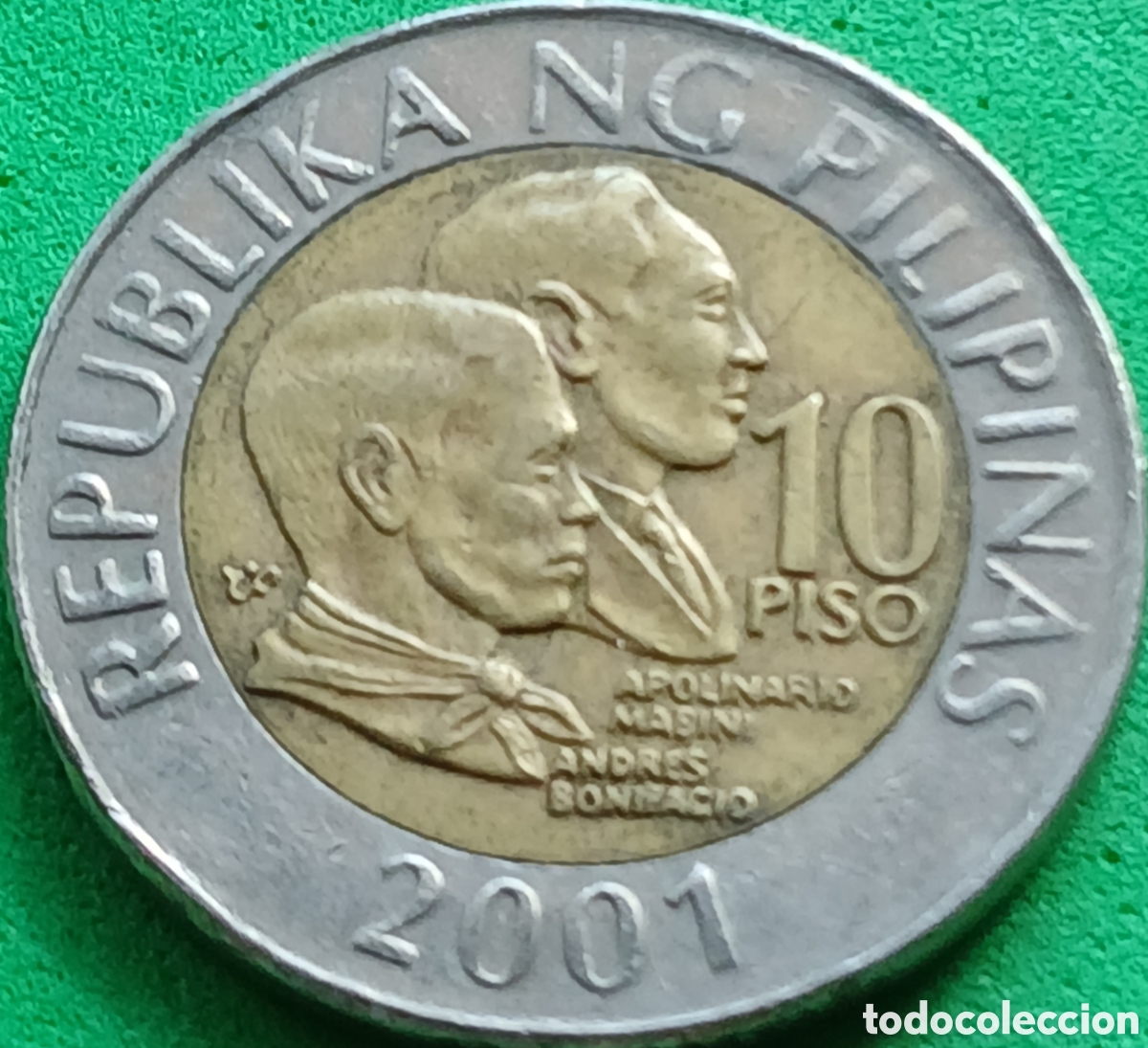 Monedas antiguas de Asia: Filipinas 10 pesos 2001 km#278