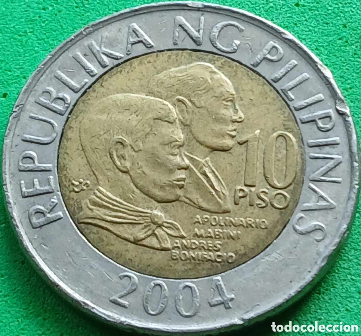 Monedas antiguas de Asia: Filipinas 10 pesos 2004 km#278