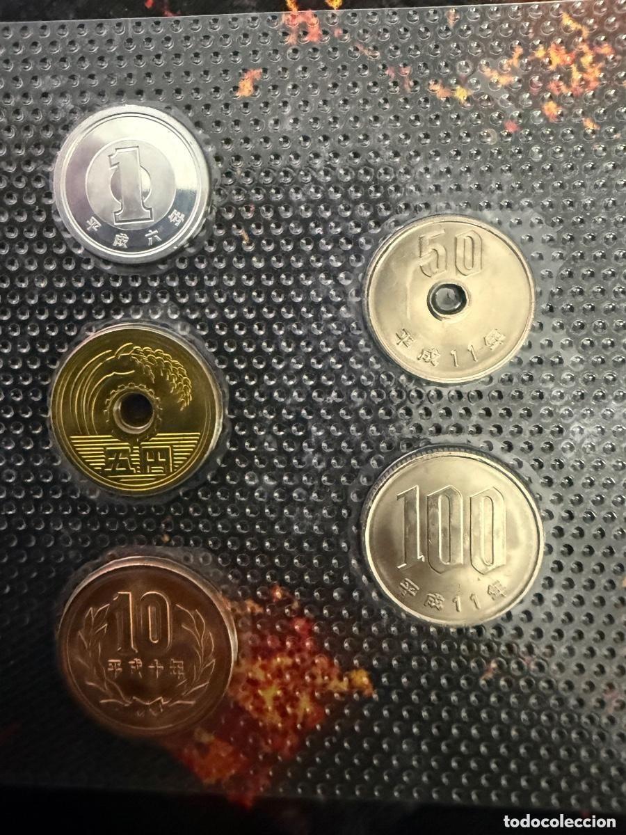 Monnaies anciennes d'Asie: 5 monedas Jap&oacute;n (Yen) colecci&oacute;n &ndash; piezas cl&aacute;sicas japonesas