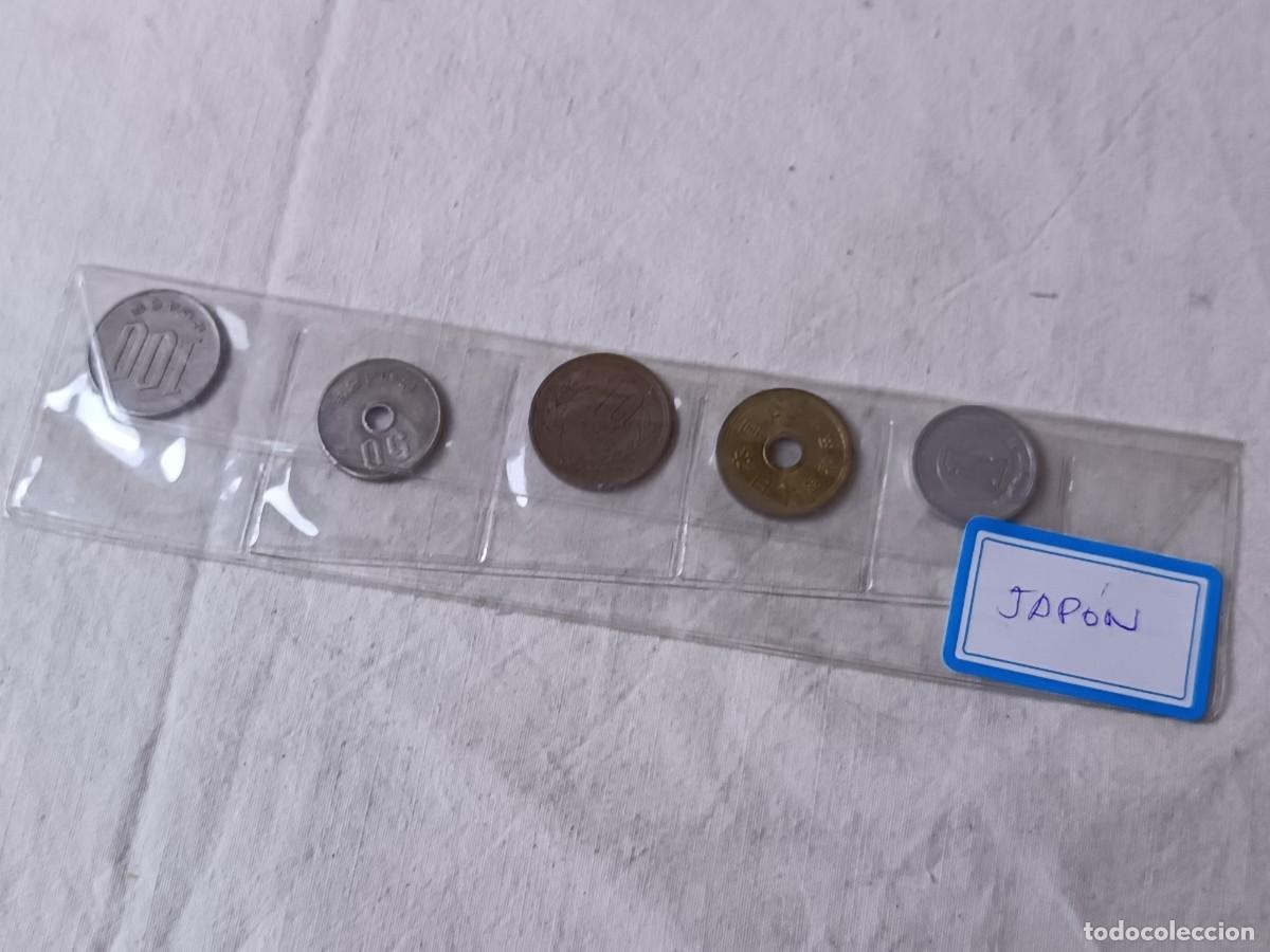 Monnaies anciennes d'Asie: serie de monedas de Jap&oacute;n, en estuche de pl&aacute;stico