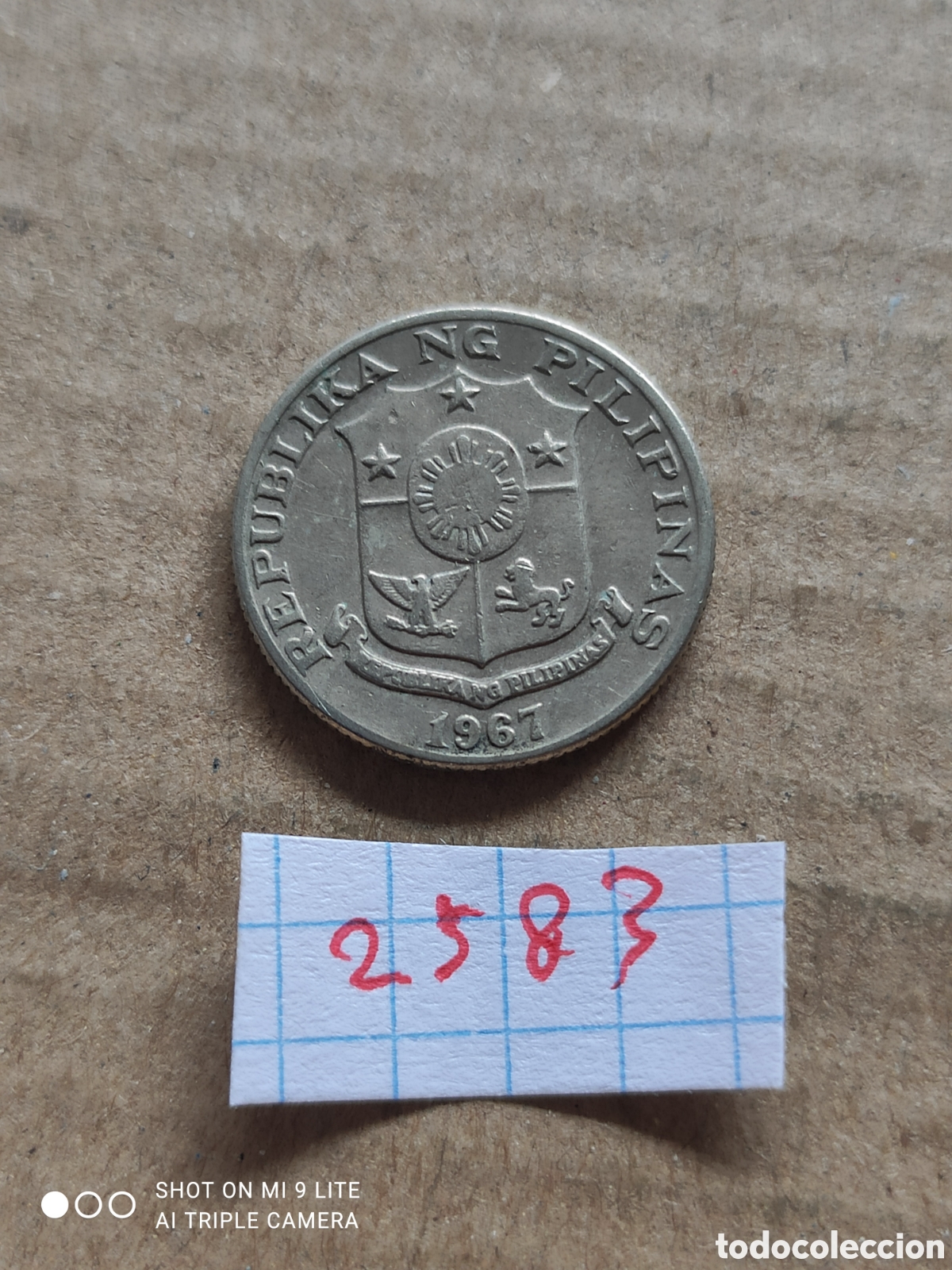 Monedas antiguas de Asia: Moneda filipina, 10 c&eacute;ntimos a&ntilde;o 1967