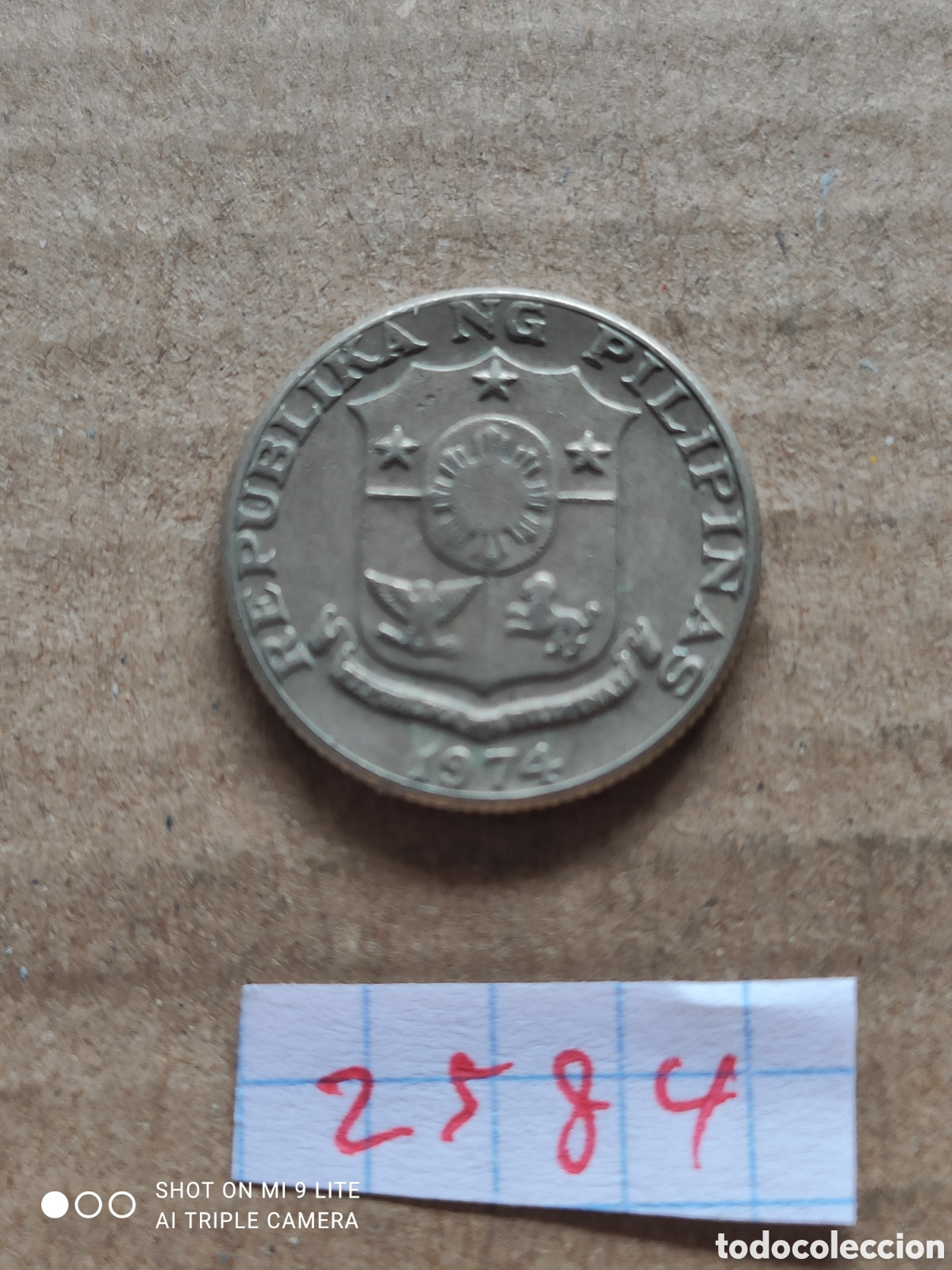 Monedas antiguas de Asia: Moneda filipina, 10 c&eacute;ntimos a&ntilde;o 1974