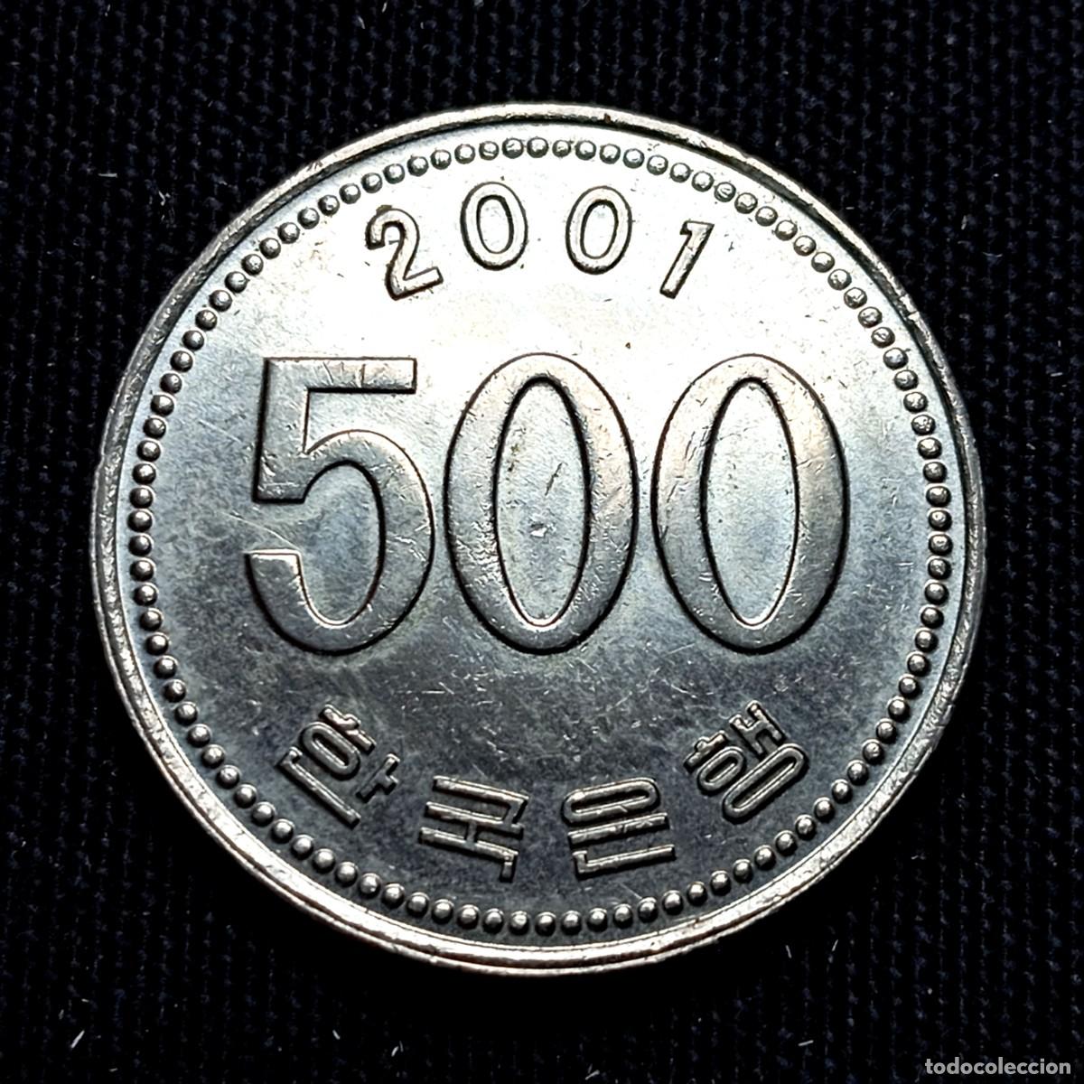 Monedas antiguas de Asia: ⚜️ BBE7 0B. Corea del Sur. 500 won 2001 - Foto 2