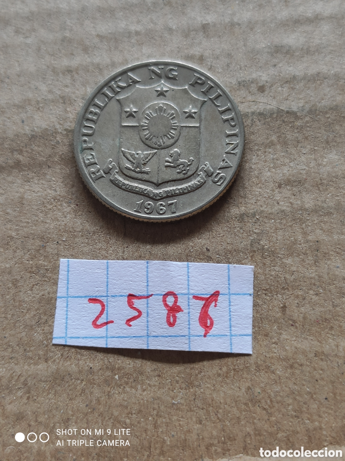 Alte M&uuml;nzen aus Asien: Moneda filipina, 10 c&eacute;ntimos a&ntilde;o 1967
