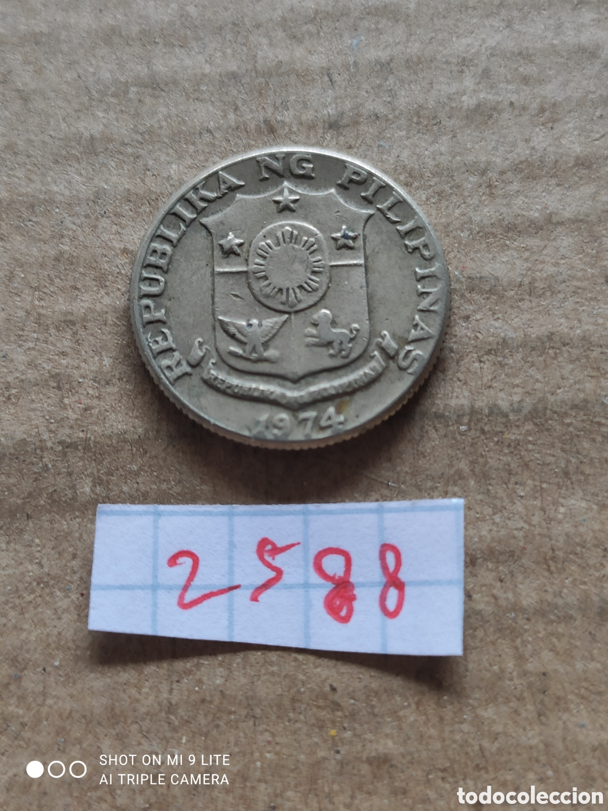 Alte M&uuml;nzen aus Asien: Moneda filipina, 10 c&eacute;ntimos a&ntilde;o 1974