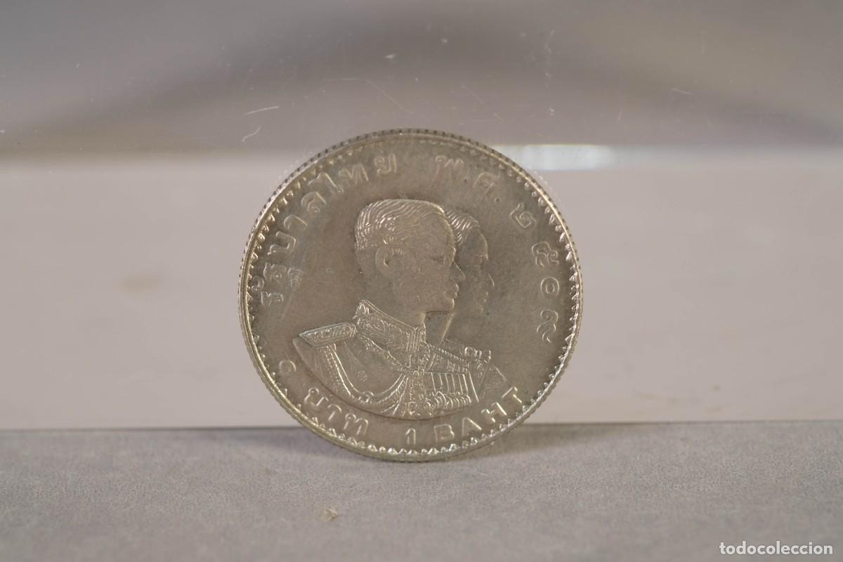 Monedas antiguas de Asia: MONEDA EN N&Iacute;QUEL 1 BAHT TAILANDIA 1966