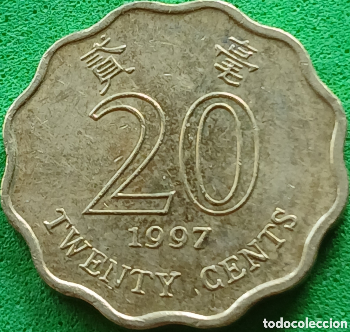 Monedas antiguas de Asia: Hong Kong twenty cents 1997 km#67