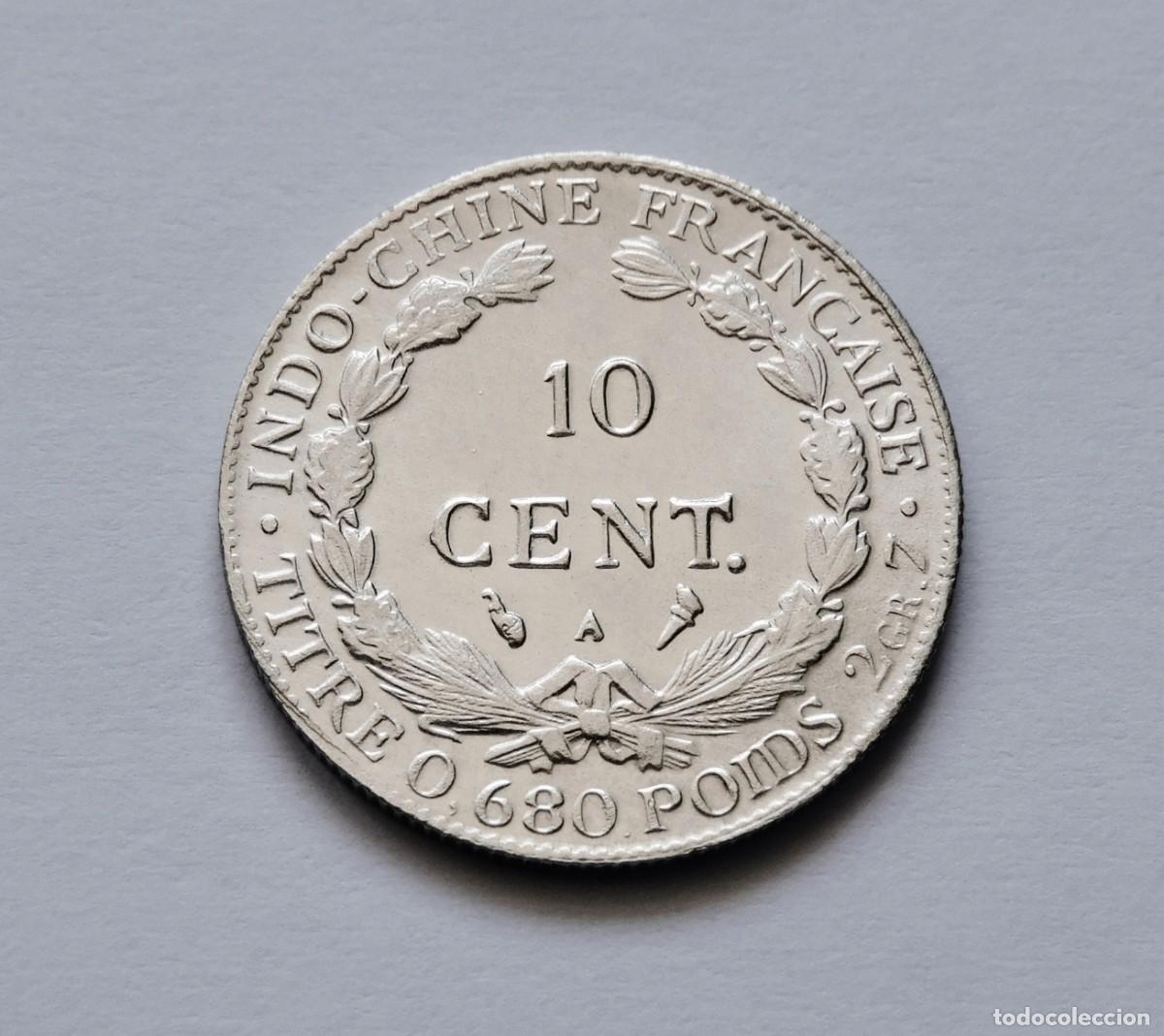 Monedas antiguas de Asia: INDOCHINA FRANCESA 10 CENTS 1925. PLATA. EXCELENTE