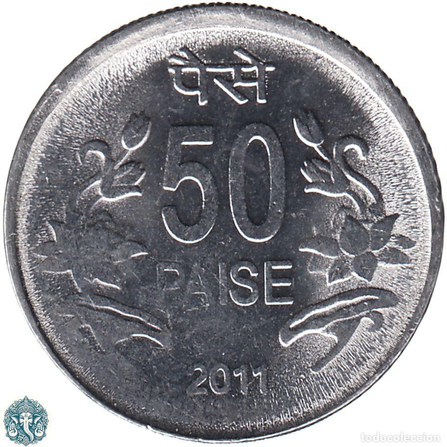 Monedas antiguas de Asia: INDIA 50 Paise 2011 Ceca Calcuta KM#398