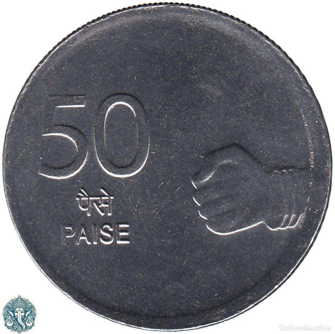 Monedas antiguas de Asia: INDIA 50 Paise 2008 Ceca ● Noida KM#374