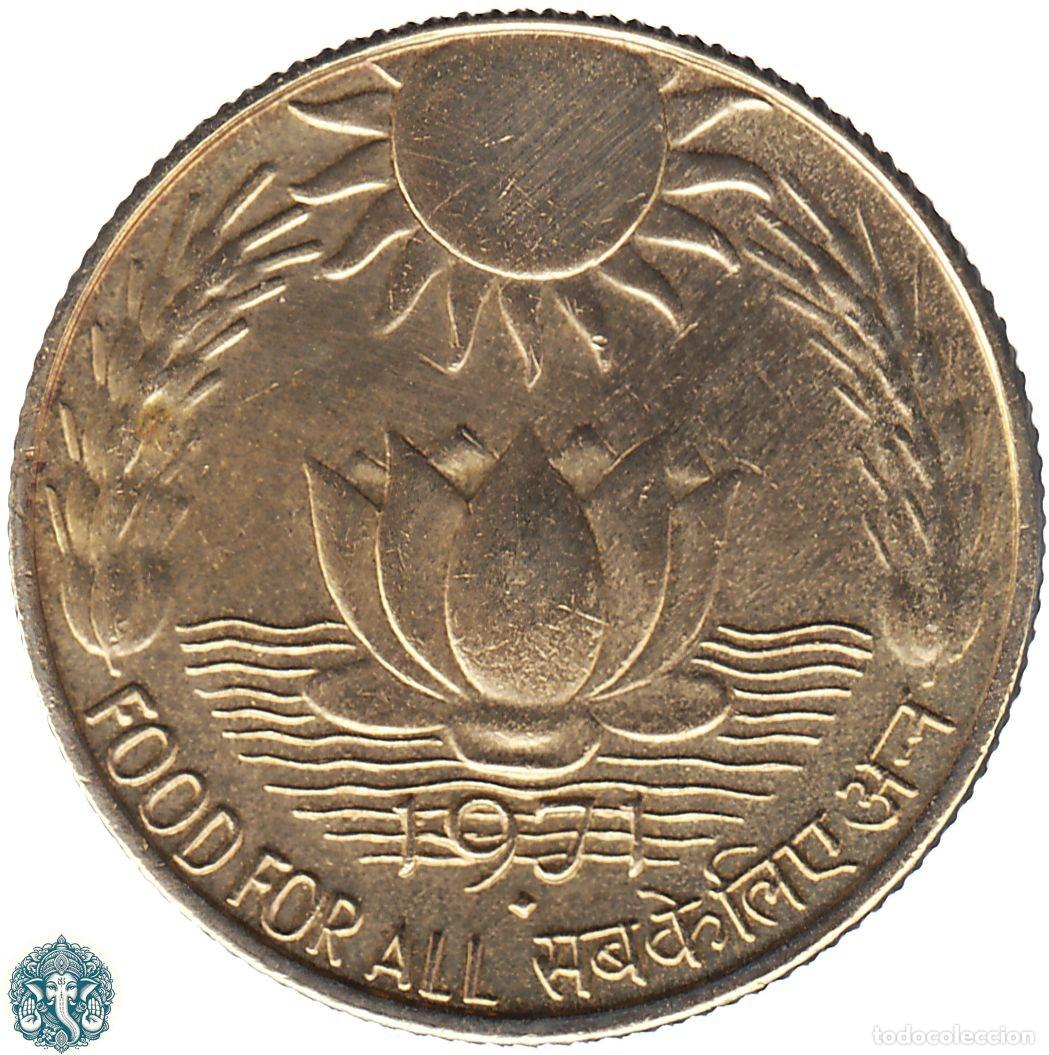 Monedas antiguas de Asia: INDIA 20 Paise 1971 Ceca &diams; Bomabay Programa Mundial de Alimentos - FAO KM#52