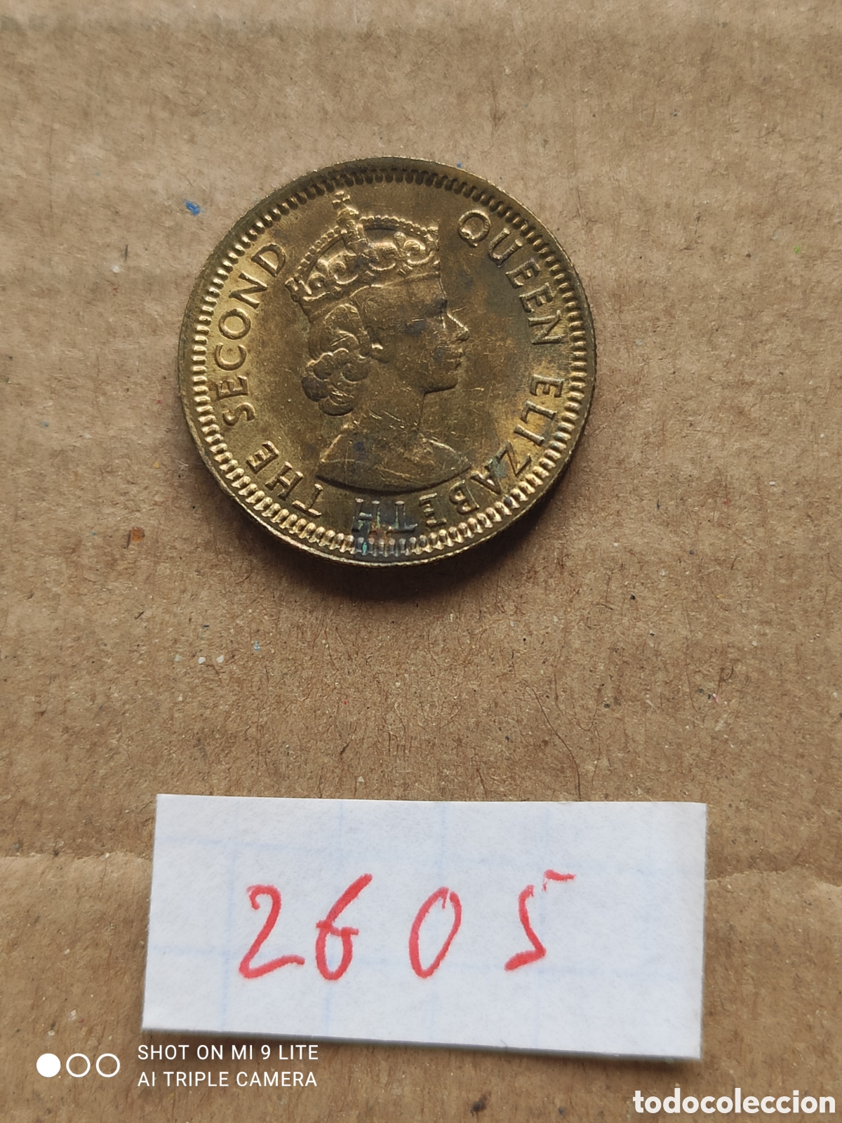 Monedas antiguas de Asia: Moneda de Hong Kong, 5 c&eacute;ntimos a&ntilde;o 1967