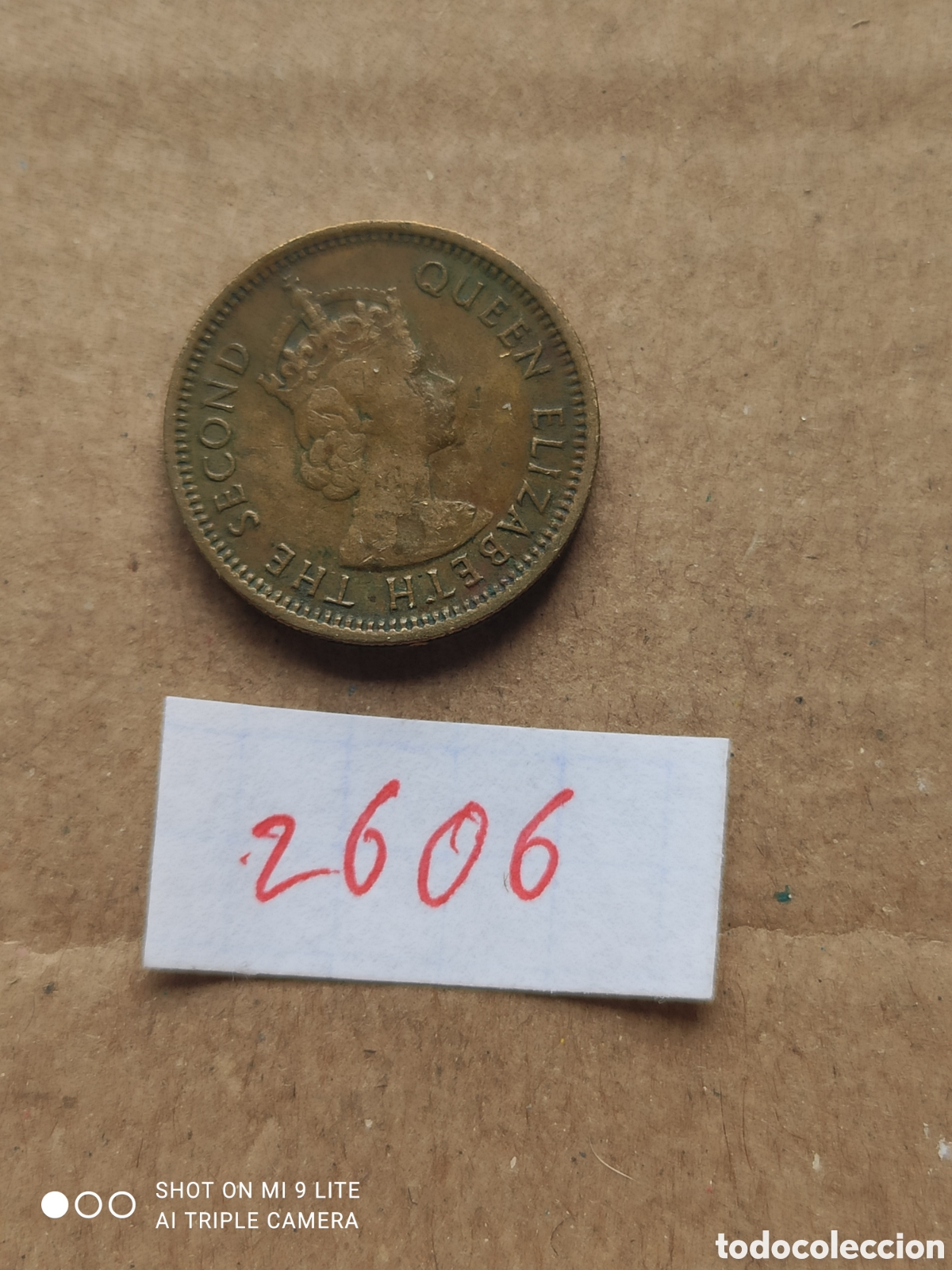 Monedas antiguas de Asia: 5 c&eacute;ntimos de Hong Kong a&ntilde;o 1965