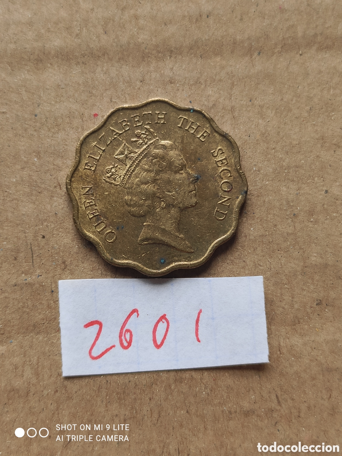 Monedas antiguas de Asia: 20 c&eacute;ntimos Hong Kong a&ntilde;o 1990