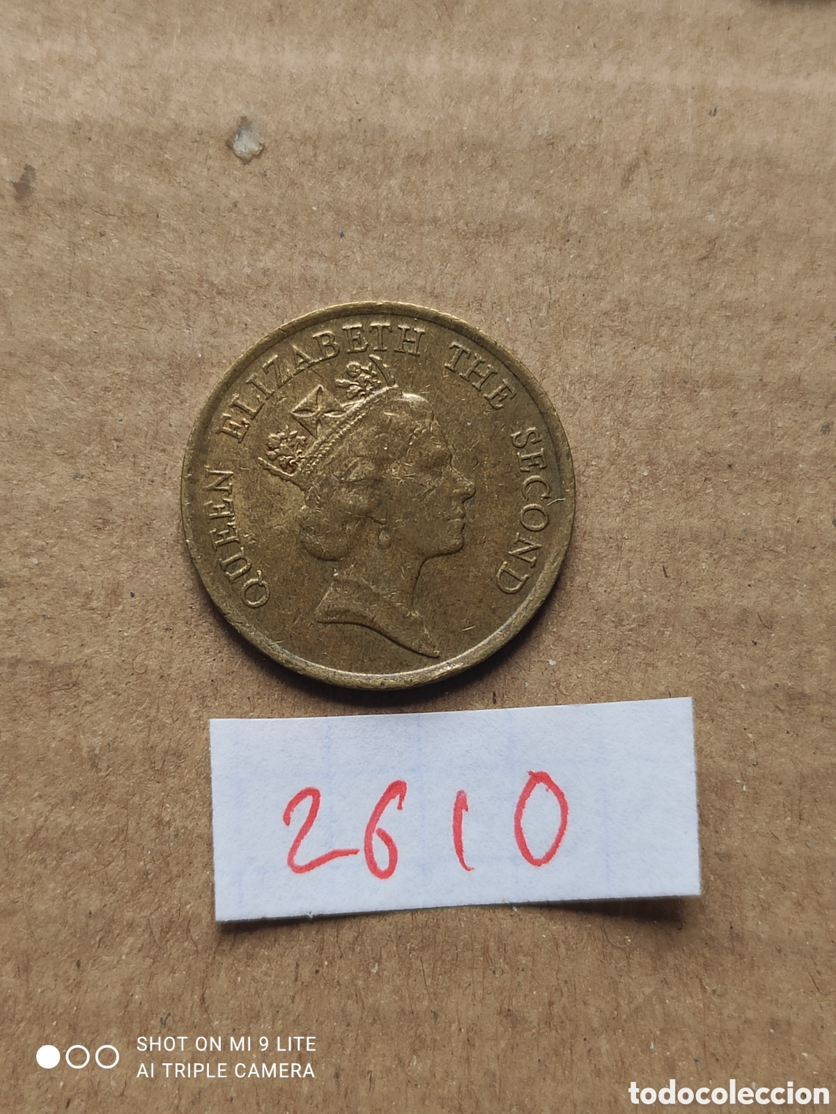 Monedas antiguas de Asia: 10 c&eacute;ntimos de hombre Kong a&ntilde;o 1989
