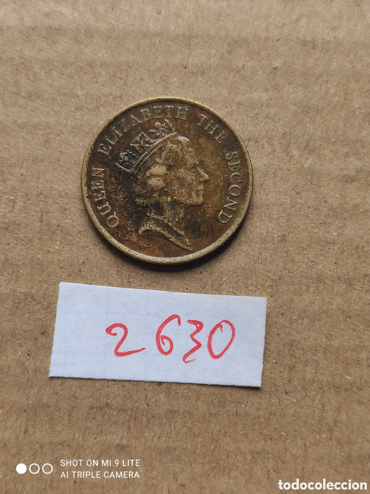 Monedas antiguas de Asia: 10 c&eacute;ntimos de Hong Kong a&ntilde;o 1992