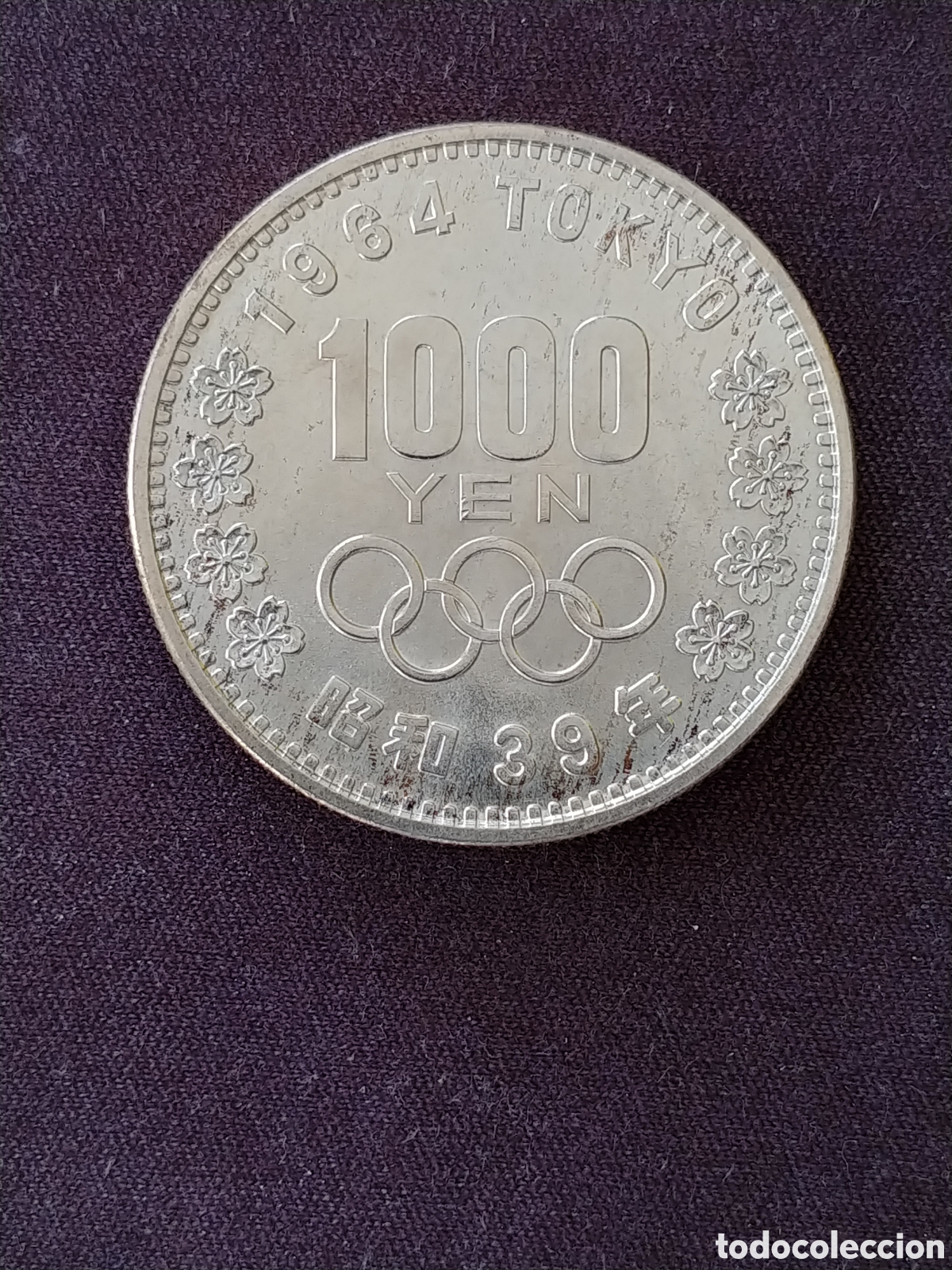 Monedas antiguas de Asia: Jap&oacute;n, &rdquo;JJOO&rdquo; 1000 Yenes 1964, Ag .925 mls., S/C