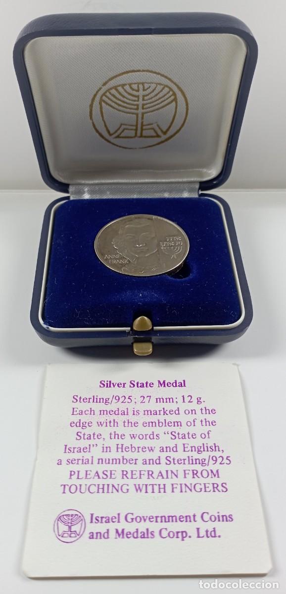 Monedas antiguas de Asia: Moneda de Israel Anne Frank 1988 de plata