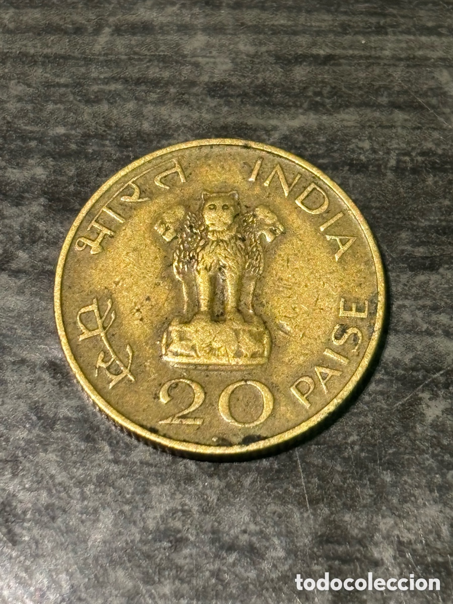 Monedas antiguas de Asia: Moneda India 20 Paise 1969 Mahatma Gandhi