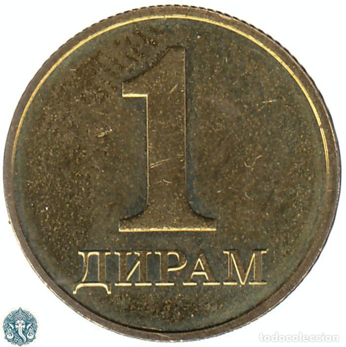 Monedas antiguas de Asia: TAYIKIST&Aacute;N 1 Diram 2019 KM#50