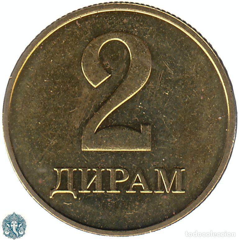 Monedas antiguas de Asia: TAYIKIST&Aacute;N 2 Diram 2019 KM#51
