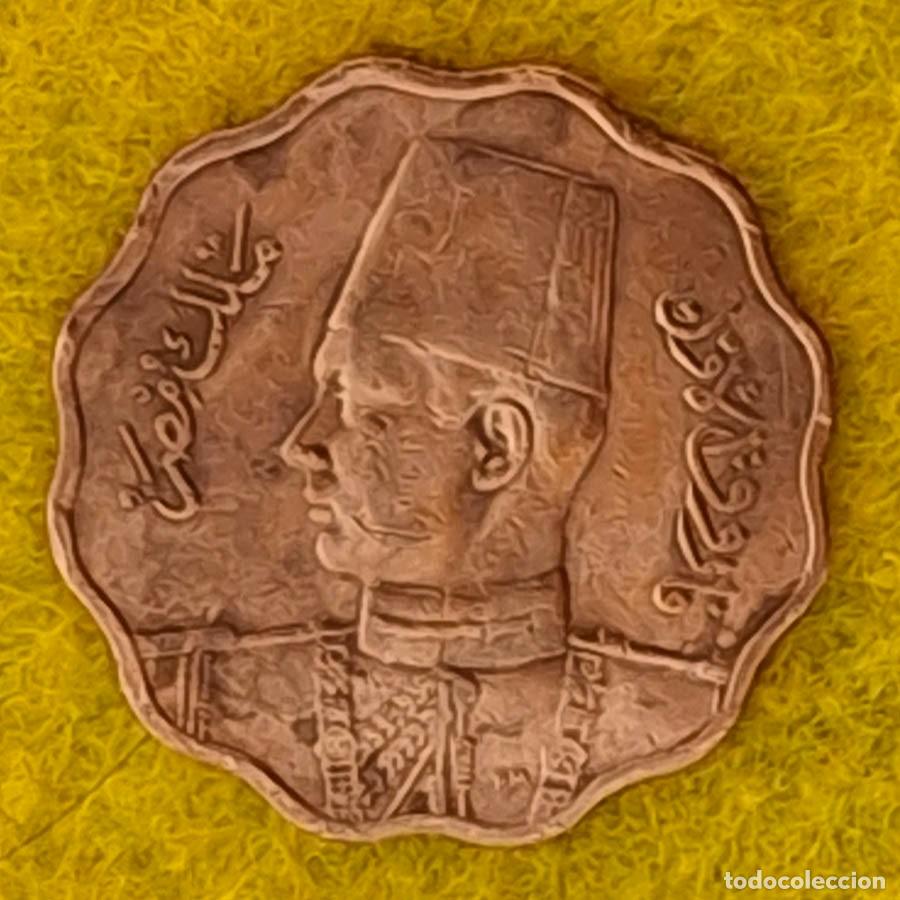 Monedas antiguas de Asia: 1943, 10 mil&eacute;simas fue emitida en Egipto durante el reinado del Rey Farouk I