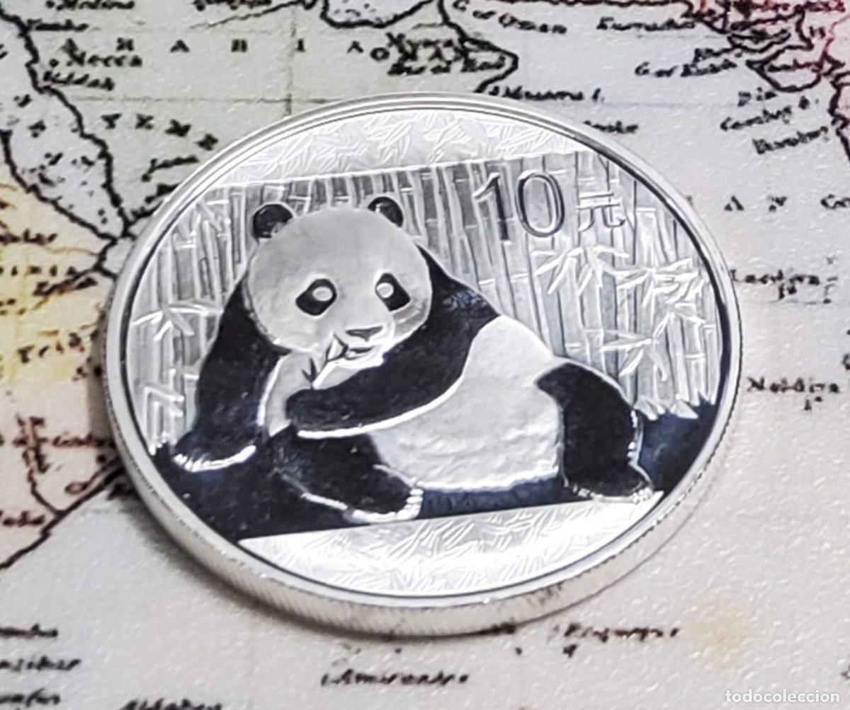 Monedas antiguas de Asia: 10 YUAN de PLATA del a&ntilde;o 2015.PANDA DE PLATA PURA DE LEY 9999.PROOF